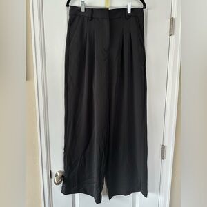 French Connection Black Wide Leg High-Waist Trousers